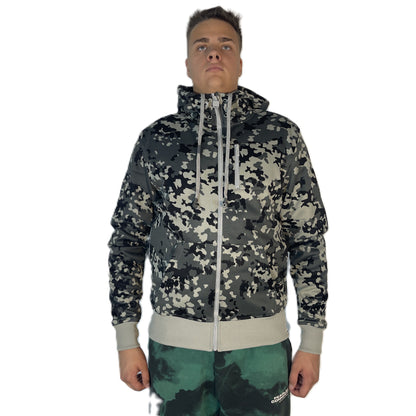 Hoodie Buddie™ Grey Camouflage Zipper Hoodie