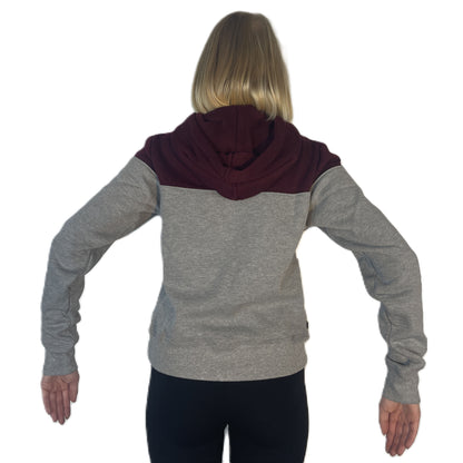 Hoodie Buddie™ Burgundy and Gray Popover Hoodie