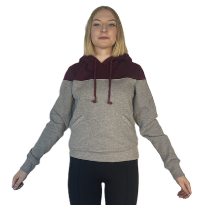 Hoodie Buddie™ Burgundy and Gray Popover Hoodie